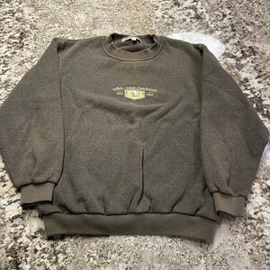 Vintage 1990s Akwa Vail Colorado Ski USA Sweatshirt Olive Green Textured Mens M
